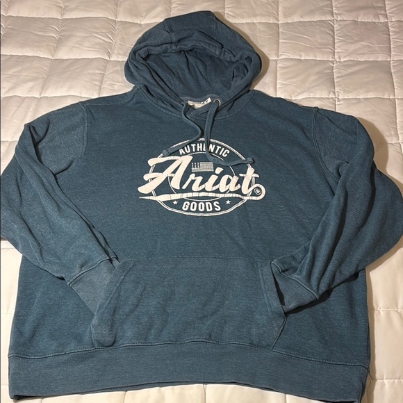 Ariat Womens REAL Hoodie Teal XL - Picture 2 of 13